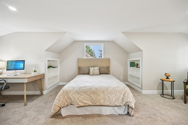 2880 S High St, Denver, CO 80210 - bedroom featuring carpet, lofted ceiling, and an office area