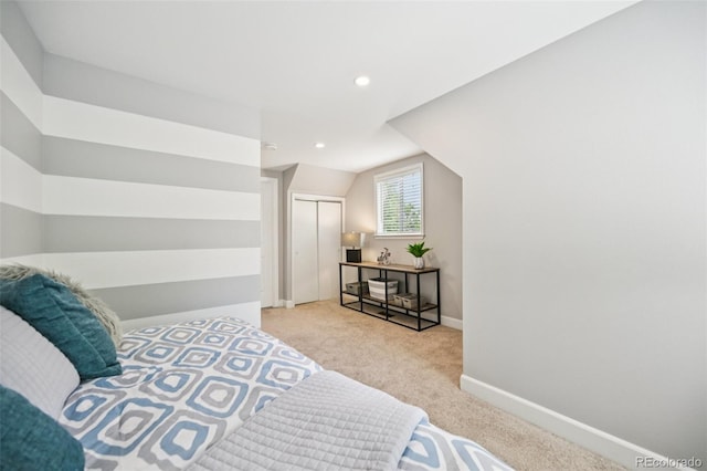 2880 S High St, Denver, CO 80210 - bedroom with carpet, a closet, and recessed lighting