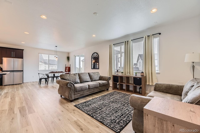 1420 E Witherspoon Dr, Elizabeth, CO 80107 - living room with light wood-style floors and recessed lighting