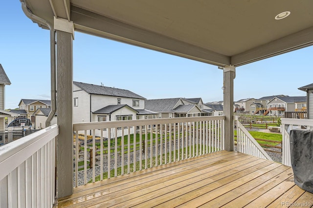 1420 E Witherspoon Dr, Elizabeth, CO 80107 - wooden deck featuring a residential view