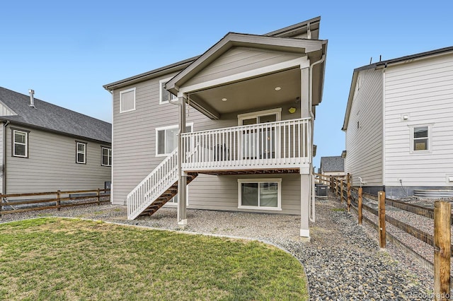 1420 E Witherspoon Dr, Elizabeth, CO 80107 - back of property with a deck and stairs