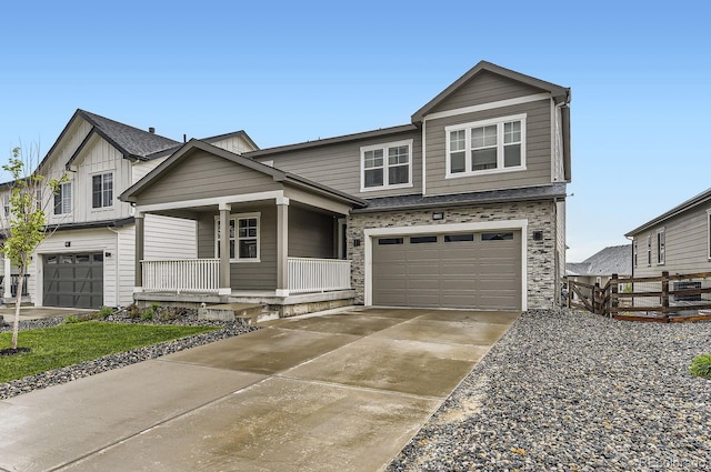 1420 E Witherspoon Dr, Elizabeth, CO 80107 - view of front of house featuring an attached garage, a porch, and concrete driveway