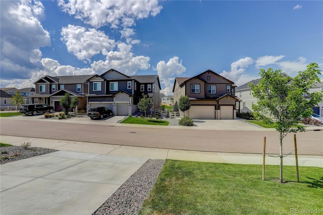 view of yard featuring a garage