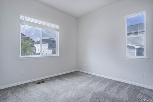 spare room featuring carpet floors