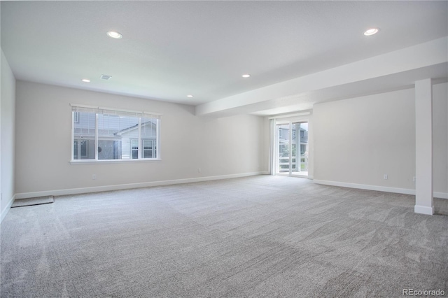 view of carpeted empty room