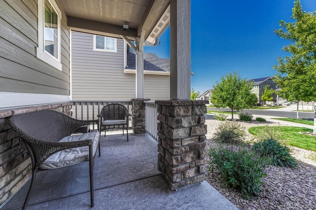 view of patio / terrace with a porch