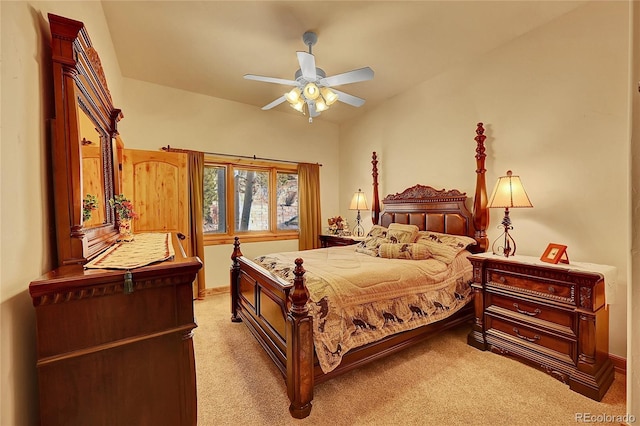 2433 Dogie Spur, Golden, CO 80403 - bedroom with light carpet, ceiling fan, and baseboards