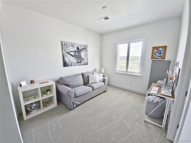 view of carpeted living room