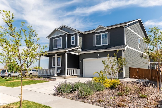 920 William Way, Brighton, CO 80603 - craftsman-style house with a porch, concrete driveway, a garage, and fence