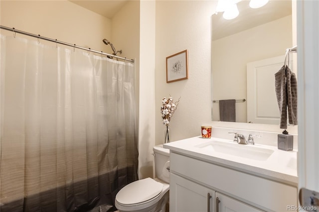 920 William Way, Brighton, CO 80603 - full bathroom featuring vanity, toilet, and a shower with shower curtain