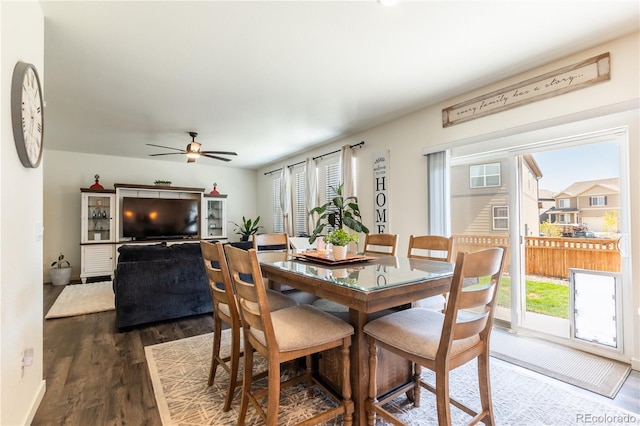 920 William Way, Brighton, CO 80603 - dining space with wood finished floors and a ceiling fan