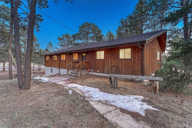 view of rustic home