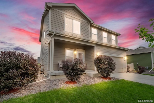 7218 Animas Ave, Frederick, CO 80530 - view of front facade with concrete driveway and a garage