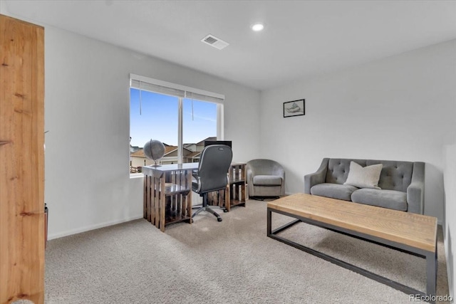 7218 Animas Ave, Frederick, CO 80530 - carpeted home office with recessed lighting and baseboards