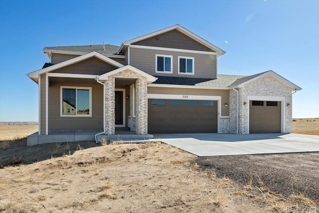 view of front facade featuring a garage