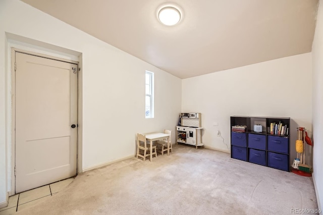 bonus room with light colored carpet