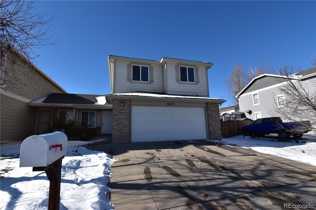 view of property with a garage