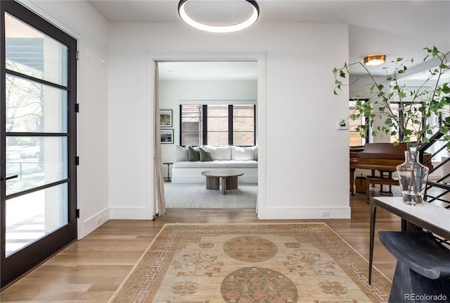 foyer featuring light hardwood / wood-style flooring and plenty of natural light