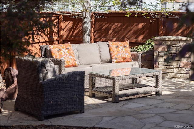 view of patio / terrace featuring outdoor lounge area