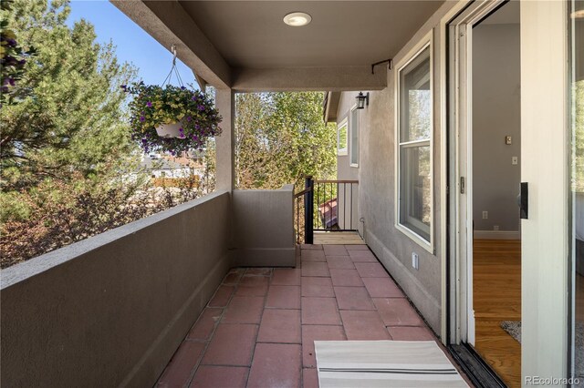 view of balcony