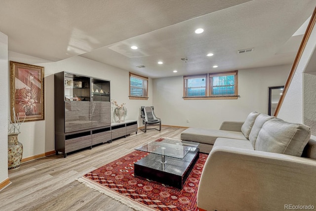 5173 S Emporia Way, Greenwood Village, CO 80111 - living room featuring wood finished floors and recessed lighting