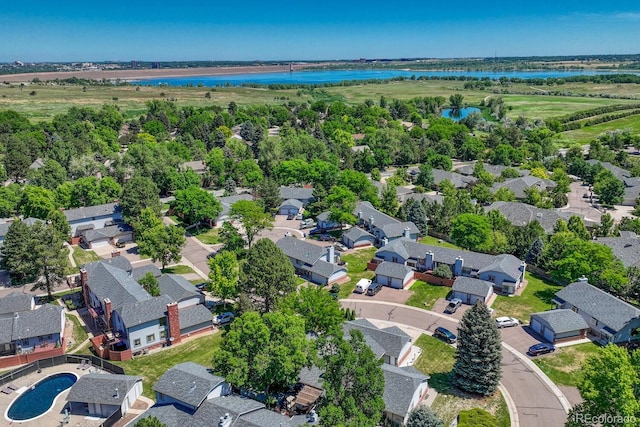 5173 S Emporia Way, Greenwood Village, CO 80111 - aerial view of residential area with a nearby body of water