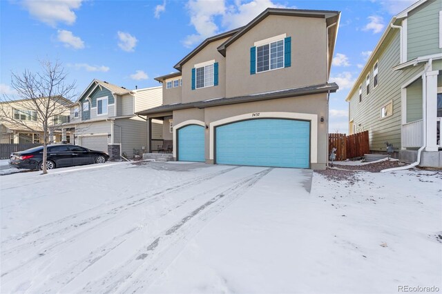 front facade featuring a garage