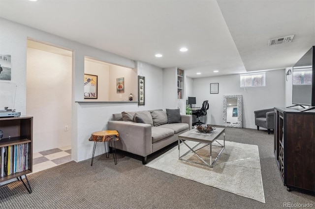 view of carpeted living room