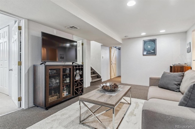 view of carpeted living room