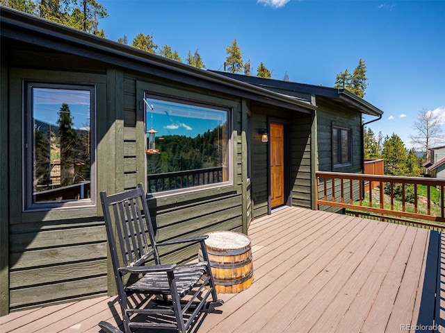 34075 Grouse Ln, Evergreen, CO 80439 - view of wooden terrace
