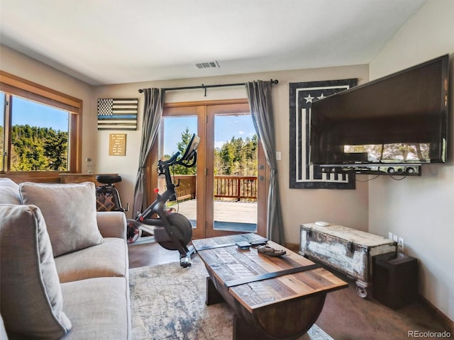 34075 Grouse Ln, Evergreen, CO 80439 - living room with healthy amount of natural light and baseboards