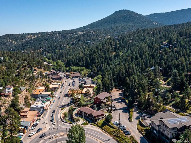 34075 Grouse Ln, Evergreen, CO 80439 - view of property location with a forest and a mountainous background