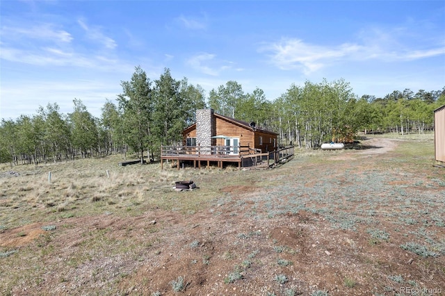 7551 Remington Rd, Como, CO 80432 - view of yard featuring a deck