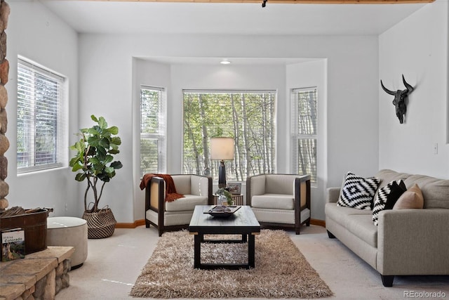 7551 Remington Rd, Como, CO 80432 - living area featuring light colored carpet and healthy amount of natural light