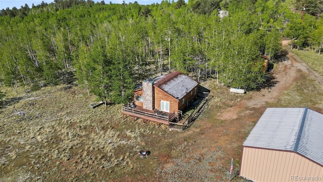 7551 Remington Rd, Como, CO 80432 - view from above of property featuring a heavily wooded area