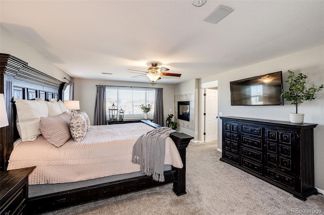 4968 Montvale Dr, Highlands Ranch, CO 80130 - bedroom with carpet, baseboards, and ceiling fan