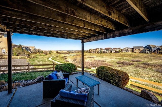 4968 Montvale Dr, Highlands Ranch, CO 80130 - view of patio / terrace with a residential view and fence