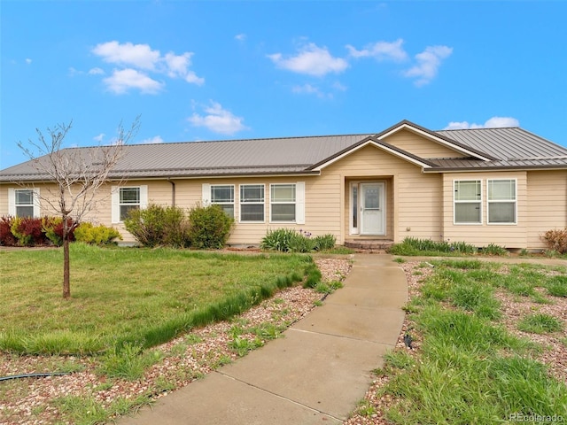 47855 E 88th Ave, Bennett, CO 80102 - ranch-style house featuring a front yard and metal roof