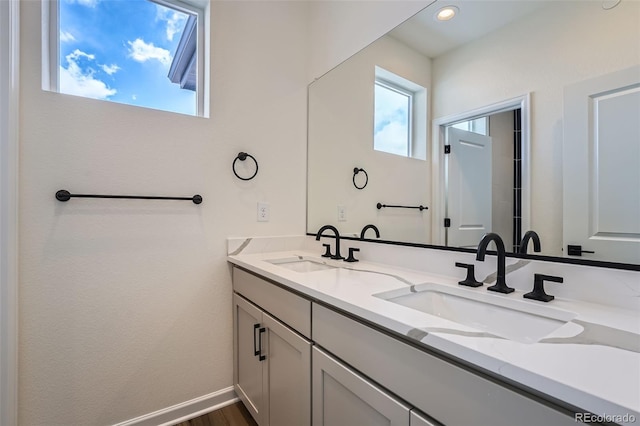 bathroom featuring vanity