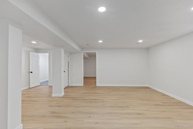 41 Eagle Dr, Littleton, CO 80123 - finished basement featuring recessed lighting, baseboards, and light wood-style floors