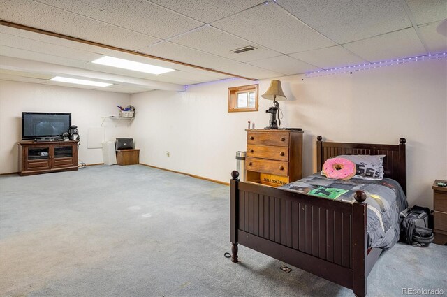 2777 W 106th Cir, Westminster, CO 80234 - bedroom featuring carpet and a drop ceiling