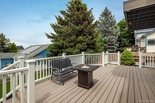 2777 W 106th Cir, Westminster, CO 80234 - wooden deck featuring an outdoor fire pit