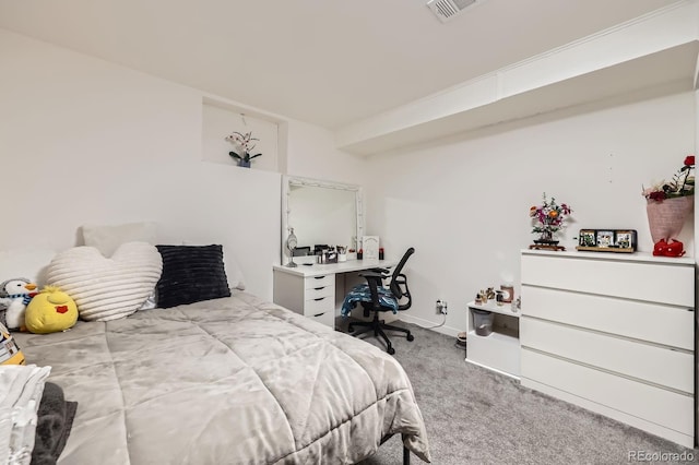 view of carpeted bedroom