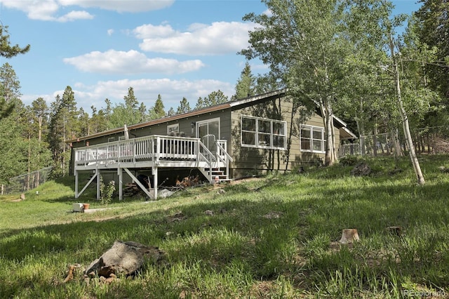 1021 Lodge Pole Dr, Black Hawk, CO 80422 - back of house featuring a deck