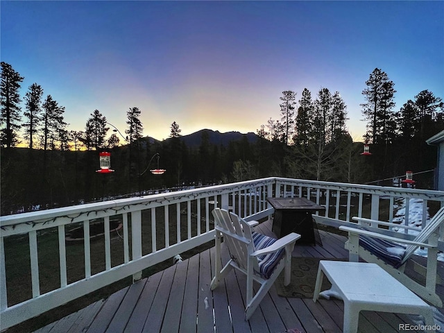 1021 Lodge Pole Dr, Black Hawk, CO 80422 - deck with a mountain view