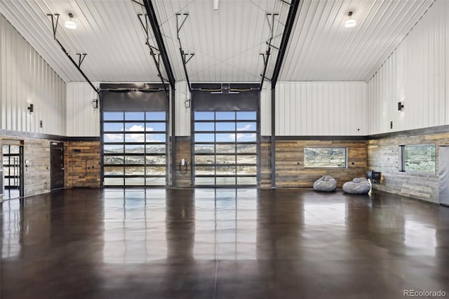 garage featuring metal wall