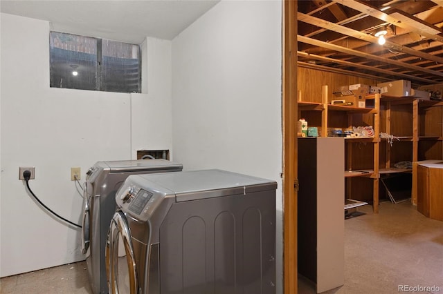 laundry room featuring washer and dryer