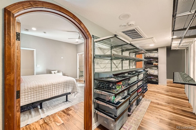 bedroom featuring light hardwood / wood-style flooring