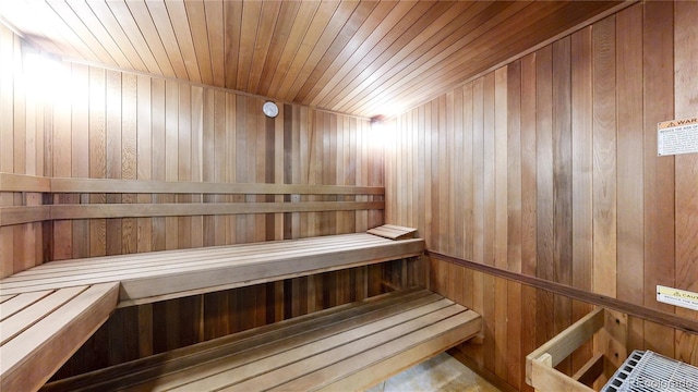 2500 E Cherry Creek S Drive 213, Denver, CO 80209 - relaxing sauna / steam room featuring wood walls and wood ceiling