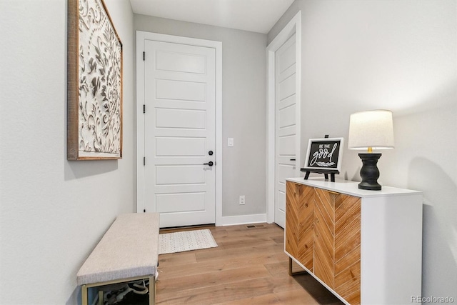 foyer featuring hardwood / wood-style flooring